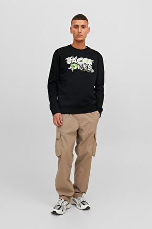 JACK&JONES JCODUST SWEAT CREW NECK SİYAH