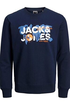 JACK&JONES JCODUST SWEAT CREW NECK LACİVERT