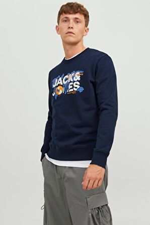 JACK&JONES JCODUST SWEAT CREW NECK LACİVERT