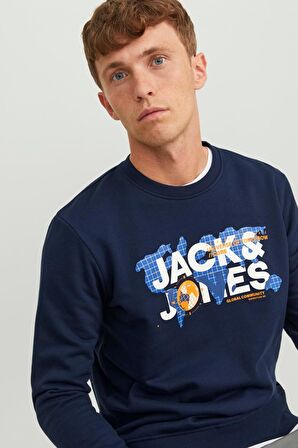 JACK&JONES JCODUST SWEAT CREW NECK LACİVERT