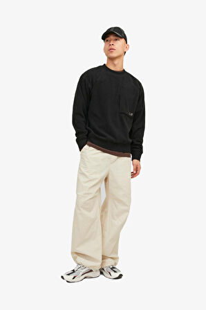 Jack & Jones Jcolab Erkek Siyah Sweatshirt 12241523-Black
