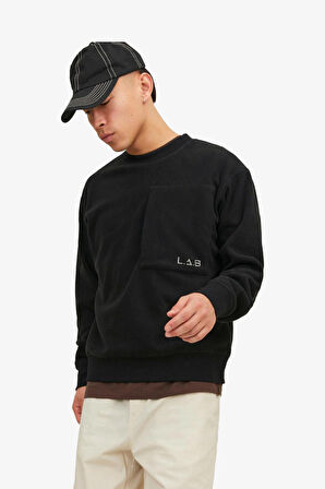 Jack & Jones Jcolab Erkek Siyah Sweatshirt 12241523-Black