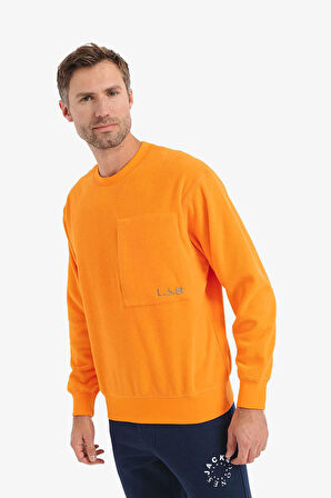 Jack & Jones Jcolab Erkek Turuncu Sweatshirt 12241523-Orange