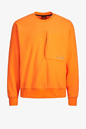 Jack & Jones Jcolab Erkek Turuncu Sweatshirt 12241523-Orange