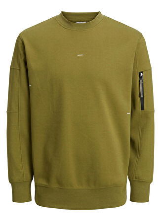 Jack & Jones Bisiklet Yaka Yeşil Erkek Sweatshırt 12240222_JCOSHADE SWEAT CREW NECK L