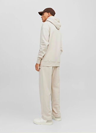 Jack & Jones Kapüşon Yaka Ekru Erkek Sweatshırt 12241691_JORVESTERBRO SWEAT ZIP HOO