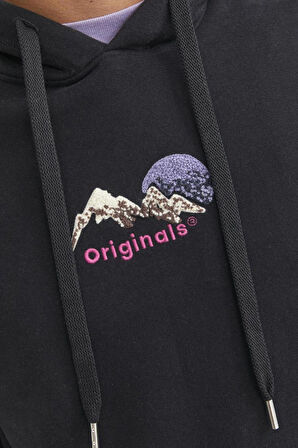 Jack & Jones Jorsılverlake Erkek Siyah Sweatshirt 12242357-Black