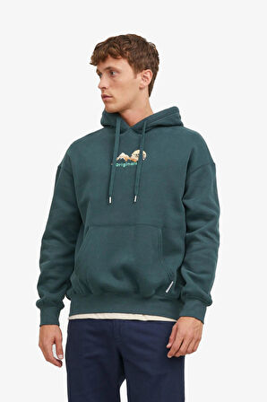 Jack & Jones Jorsılverlake Erkek Yeşil Sweatshirt 12242357-Green