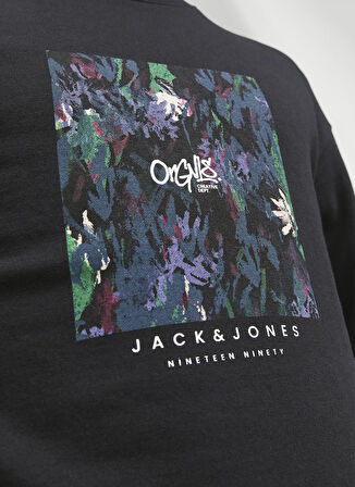 Jack & Jones Bisiklet Yaka Siyah Erkek Sweatshırt 12242366_JORSILVERLAKE SWEAT CREW N