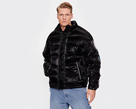 Jack Jones Jcoreflect Puffer Erkek Günlük Mont 12241177-BLACK Siyah