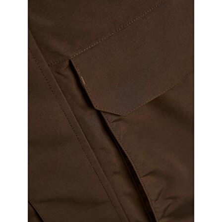 Jack&Jones Kapüşonlu Cepli Kahverengi Erkek Kaban 12241546