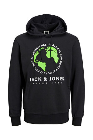 Logo Baskılı Kapüşonlu Sweatshirt - Round