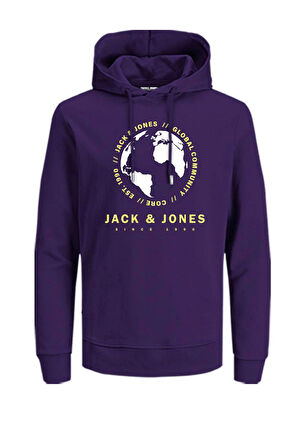 Logo Baskılı Kapüşonlu Sweatshirt - Round