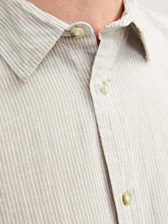 JJESUMMER LINEN BLEND SHIRT LS SN Crockery