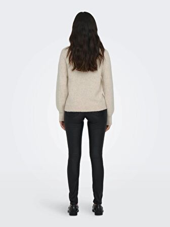 15302253 Only Onlemma Ls Button Oneck Knt Kadın Kazak Pumice Stone