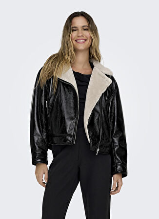Only Siyah Kadın Mont ONLANITA BONDED BIKER OTW