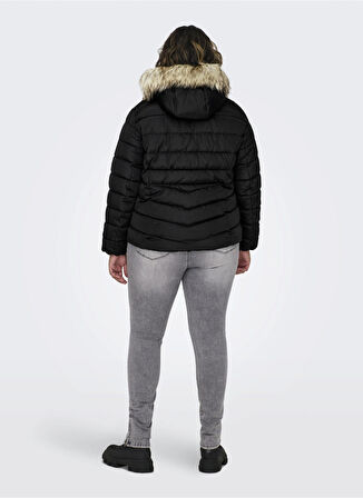 Only Siyah Kadın Mont CARNEW ELLAN QUILTED HOOD JACKET OT