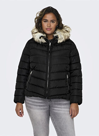 Only Siyah Kadın Mont CARNEW ELLAN QUILTED HOOD JACKET OT