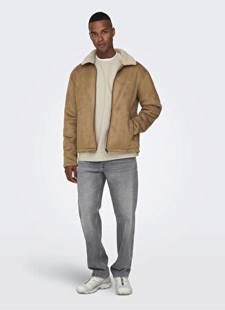 Only & Sons Kahve Erkek Mont 22026162_ONSROYCE SHEARLING JACKET