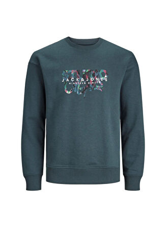 Jack & Jones Erkek Çocuk Füme Sweatshırt JORSILVERLAKE SWEAT CREW NECK JNR