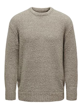 Only & Sons Erkek Chinchilla Örgü Sweatshirt - 22027150