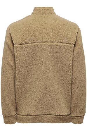 ONLY & SONS ONSREMY REG 1/4 ZIP SWT KAHVERENGİ