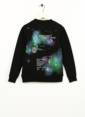 Jack & Jones Siyah Erkek Çocuk Sweatshirt JCONEBULAS SWEAT CREW NECK JNR