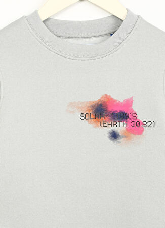 Jack & Jones Gri Erkek Çocuk Sweatshirt JCONEBULAS SWEAT CREW NECK JNR