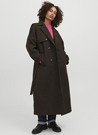 JJXX Kahve Kadın Trençkot JXROSIE WOOL BLEND TRENCHCOAT OTW