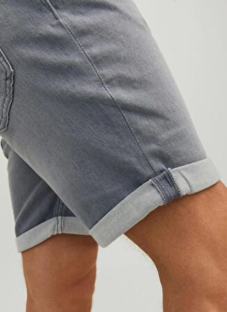 Jack & Jones Normal Bel Normal Gri Erkek Çocuk  Denim Şort JJIRICK JJICON SHORTS GE 370 I.K JN