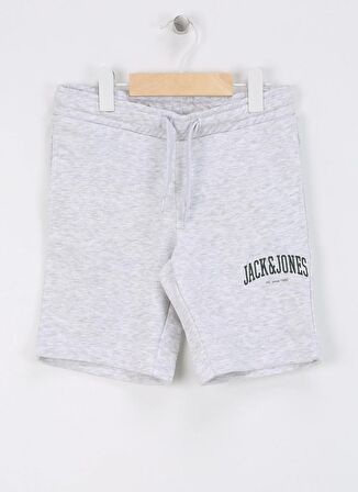 Jack & Jones Bağlamalı Bel Normal Beyaz Erkek Çocuk  Şort JPSTJOSH SWEAT SHORTS AMT JNR