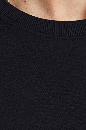 Jack & Jones Erkek Jjebradley Bisiklet Yaka Sweatshirt 12249341 Siyah