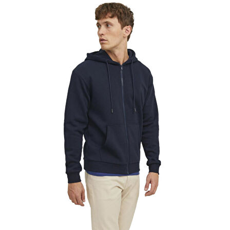 Jack & Jones 12249342 Jjebradley Sweat Zip Hood Noos Lacivert