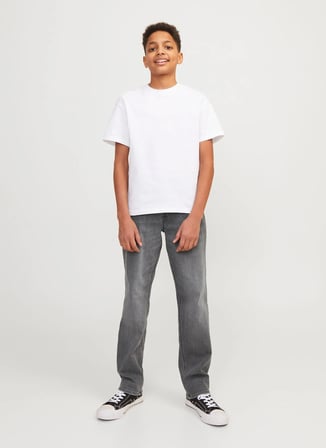 Jack & Jones Orta Bel Gri Erkek Çocuk Denim Pantolon 12249093