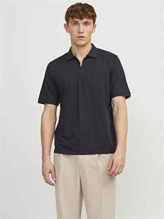 Jack & Jones Jjemac Zip Ss Polo Sn Erkek T-Shirt