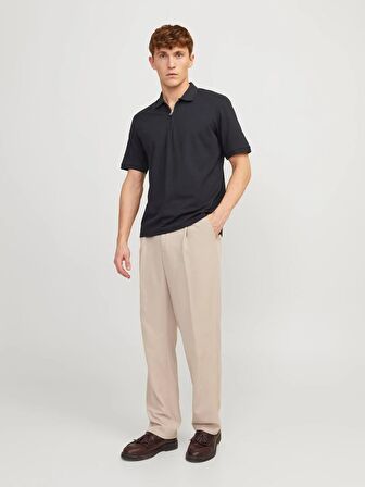 Jack & Jones Jjemac Zip Ss Polo Sn Erkek T-Shirt