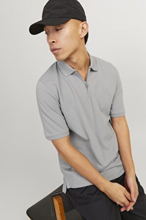 JACK&JONES JJEMAC ZIP SS POLO SN 12249324 GRİ