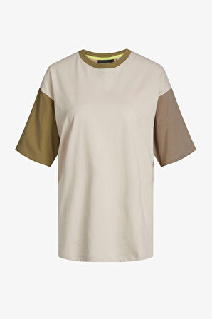 JJXX Jxandrea Kadın Bej T-Shirt 12211087-Moonbeam