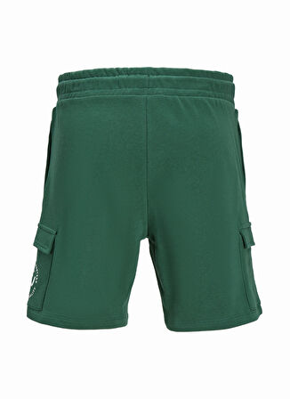 Jack & Jones Bağlamalı Bel Normal Koyu Yeşil Erkek Çocuk  Şort JPSTSWIFT CARGO SWEAT SHORTS AUT JN