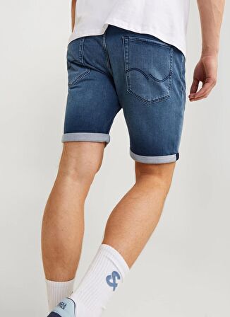Jack & Jones Regular Fit Mavi Erkek Denim Şort JJIRICK JJICON SHORTS GE 341 I.K SS