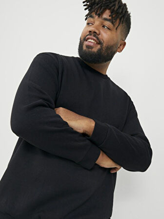 Jack Jones Bradley Bisiklet Yaka Büyük Beden Erkek Sweat 12250594