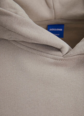 Jack & Jones Kapüşon Yaka Krem Erkek Sweatshırt 12248784_JORSHADOW SWEAT HOOD BLK