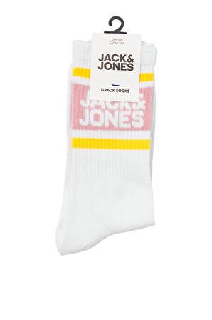 JACK&JONES JACLOGO STRIPE TENNIS SOCK 12250750 PEMBE