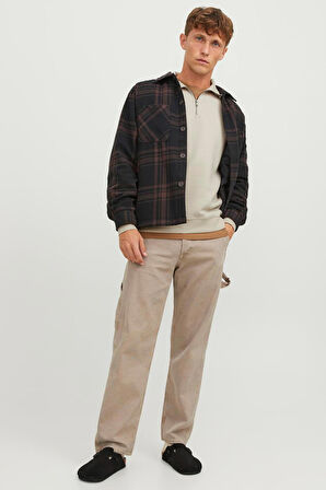Jack & Jones 12250747 Erkek  Bej Sweatshirt