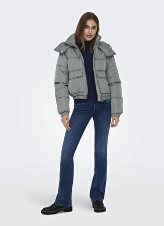 Only Açık Mavi Kadın Mont ONLEVI CARGO PUFFER JACKET OTW