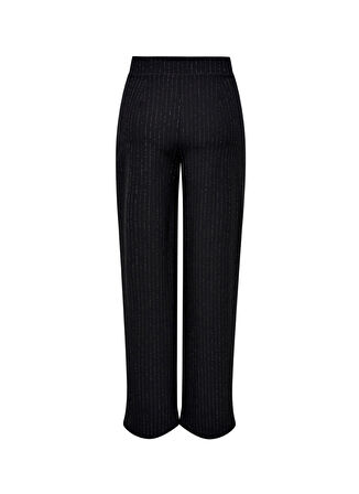 Only Normal Bel Rahat Siyah Kadın Pantolon ONLLISA SHINE PINSTRIPE PANT JRS