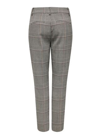Only Yüksek Bel Normal Krem Kadın Pantolon ONLVERONICA-IRIS HW CHECK CIGARET T