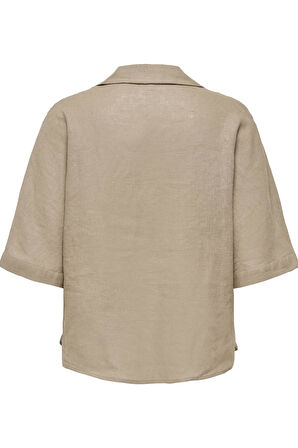 ONLTOKYO LIFE SS LINEN BL SHIRT PNT NOOS KAHVERENGİ