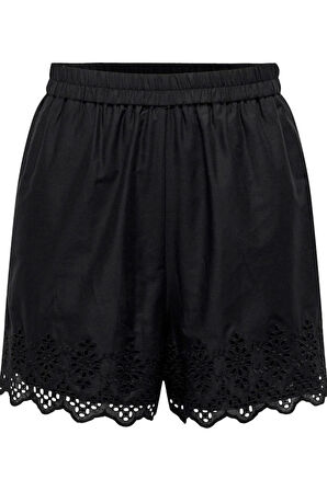 ONLLOU LIFE EMB LOOSE SHORTS WVN SİYAH