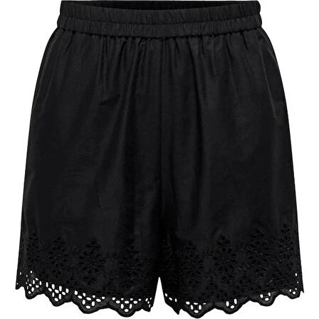 15313167 Only Onllou Lıfe Emb Loose Shorts Ptm Kadın Kot&Kanvas Şort Black